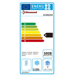 Armoire de congélation ventilée 1400 Lit. 2 portes vitrées GN 2/1,  sur roues