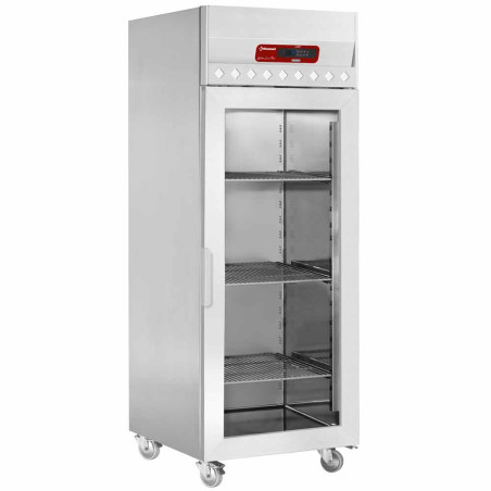Armoire de congélation ventilée 700 Lit. 1 porte vitrée GN 2/1,  sur roues