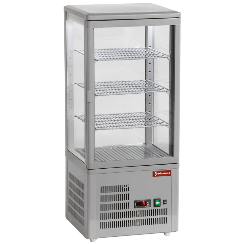 Vitrine de table ventilée, 4 faces vitrées, 4 niveaux "Grey" Vitrine de table ventilée, 4 faces vitrées, 4 niveaux "Grey"