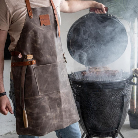 Tablier de cuisine Boska Mr. Smith gris avec poche