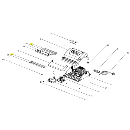 Joint haut et bas pour machine sous vide besser vaccum (AA00208 x2)