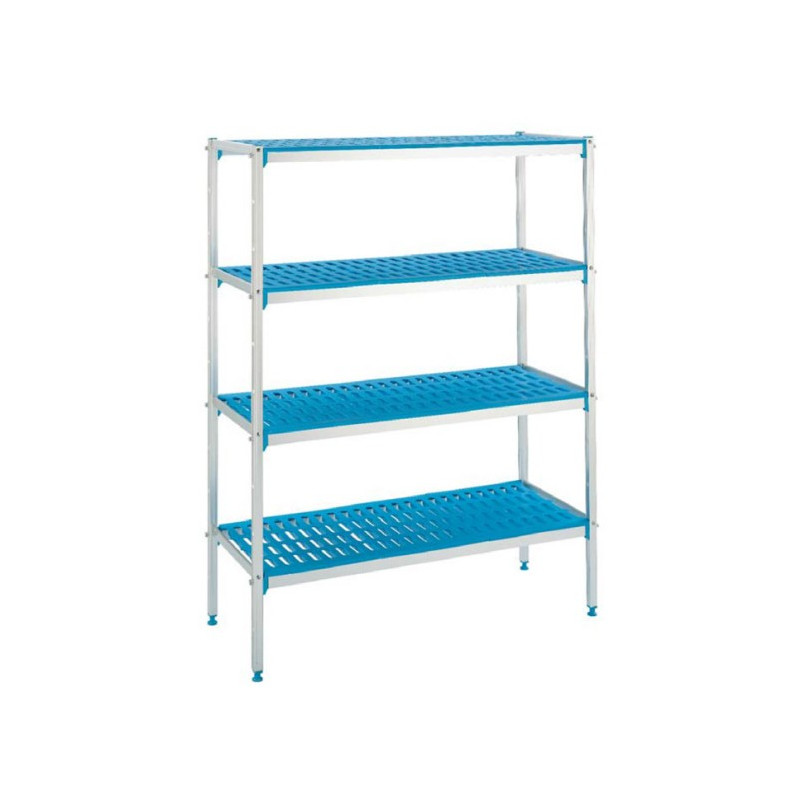 RAYONNAGE LINEAIRE EN ALUMINIUM 4 NIVEAUX 1290x500H1750MM
