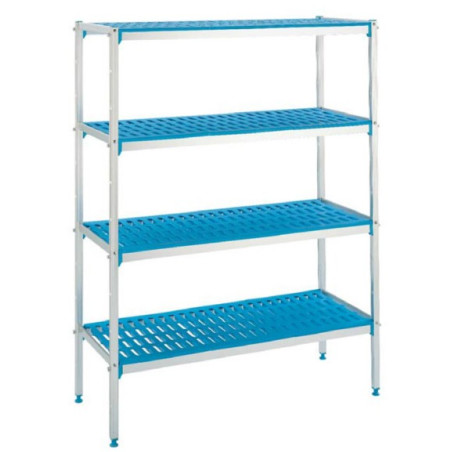 RAYONNAGE LINEAIRE EN ALUMINIUM 4 NIVEAUX 1290x500H1750MM