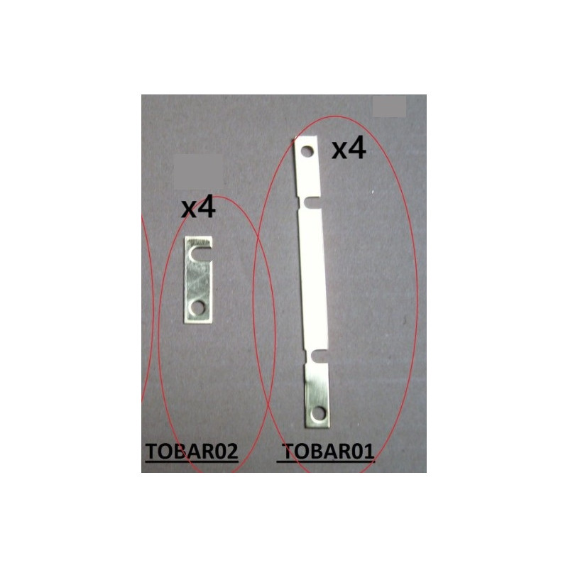 Lot de barettes: 4 TOBAR01 (110X10mm) et 4 TOBAR02 (32x10mm) pour toaster sofraca
