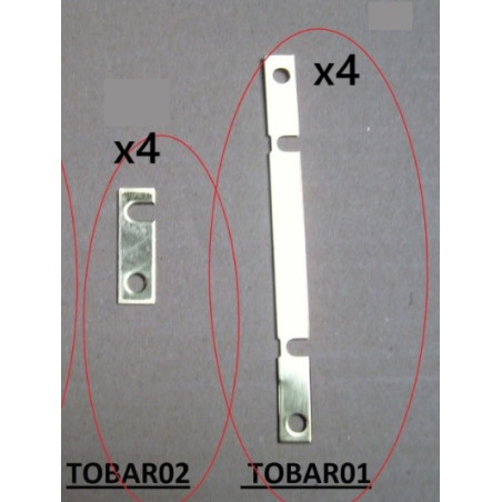 Lot de barettes: 4 TOBAR01 (110X10mm) et 4 TOBAR02 (32x10mm) pour toaster sofraca
