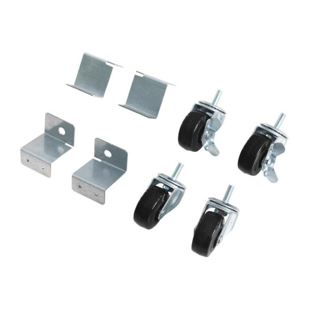 Roues pivotantes standard & freinées Polar avec supports (paquet de 4)