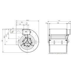 Moteur ventilateur 9/9 extracteur hotte (SAFTAIR VMI 9/9-4)