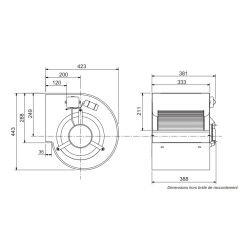 Moteur ventilateur 10/10 extracteur hotte (SAFTAIR VMI 10/10-4A)
