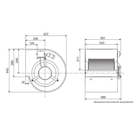 Moteur ventilateur 10/10 extracteur hotte (SAFTAIR VMI 10/10-4A)