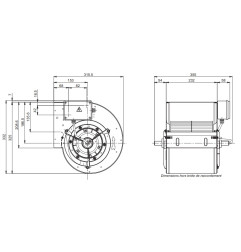 Moteur ventilateur 7/7 extracteur hotte (SAFTAIR VMI 7/7-4B)