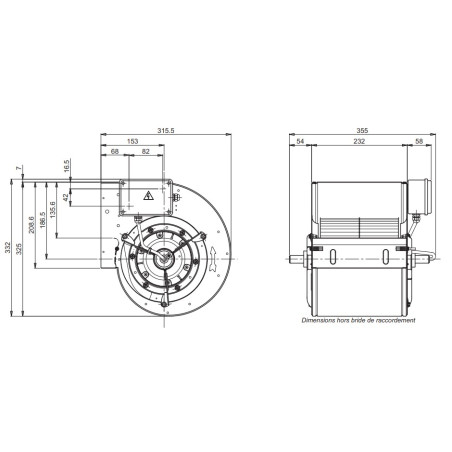 Moteur ventilateur 7/7 extracteur hotte (SAFTAIR VMI 7/7-4B)
