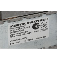 VALVE GAZ MERTIK 100° à 340°C modèle GV30T-C3A7A2K6E0