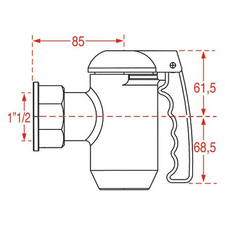 ROBINET DE VIDANGE ø 1"1/2F TECNO