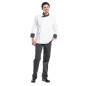 Pantalon de cuisine mixte Chaud Devant Ligne Noir rayé noir et blanc 40