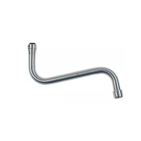 Sortie en S tube ø 18mm INOX avec écrou-raccord 3/4" série INOX surplomb 250mm