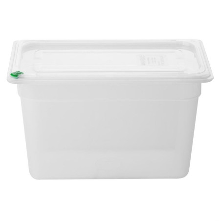 Bacs PP Hygiplas Click GN 1/3 avec couvercles et 7 clips de couleur 200mm 6,9L (lot de 4)