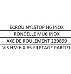 Ensemble mécnique tournus pour chariot constant 253194x1 - 256150x2 - 228275x2 - 252538x1