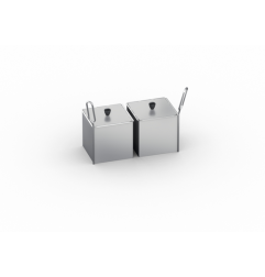iVario Kit de 2 paniers "portion" 1/6 GN non-perforés avec couvercle