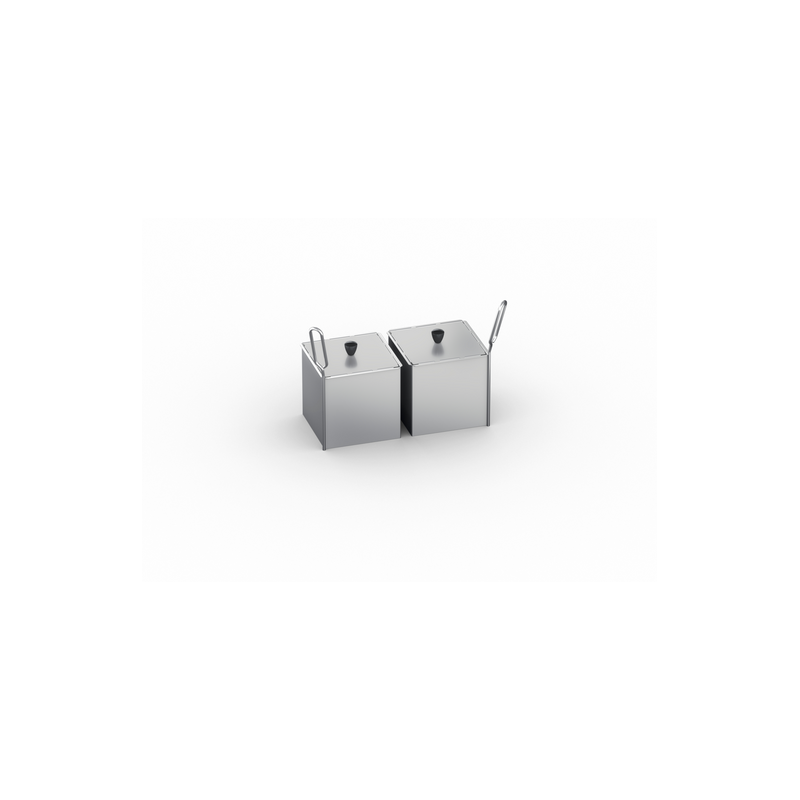 iVario Kit de 2 paniers "portion" 1/6 GN non-perforés avec couvercle