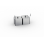 iVario Kit de 2 paniers "portion" 1/6 GN non-perforés avec couvercle