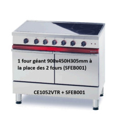 Fourneau électrique, 5 foyers radiants, 1 fours électriques Géant CE1052VTR-SFEB001