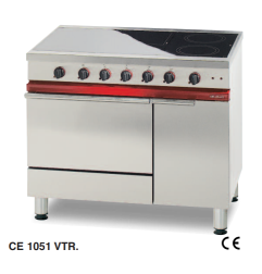 Fourneau électrique, 5 foyers radiants, 1 fours électriques Gastro 1/1 CE1051VTR