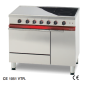 Fourneau électrique, 5 foyers radiants, 1 fours électriques Gastro 1/1 CE1051VTR
