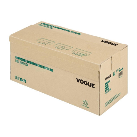 Boîte de coupe pour rouleau de sac aspirateur compostable Vogue 30 cm x 30 m