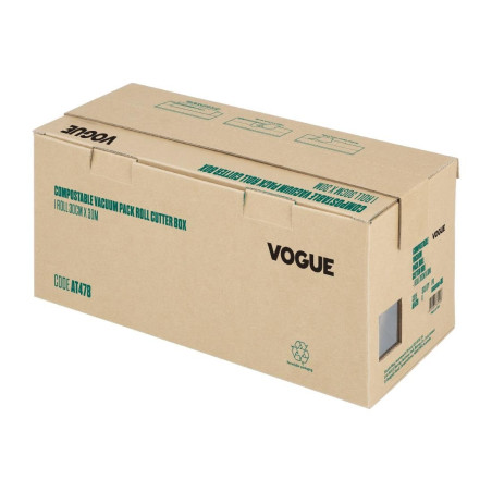 Boîte de coupe pour rouleau de sac aspirateur compostable Vogue 30 cm x 30 m