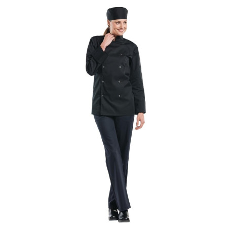 Veste de cuisine mixte Chaud Devant Hilton Poco manches longues noire L