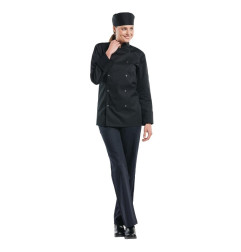 Veste de cuisine mixte Chaud Devant Hilton Poco manches longues noire XL