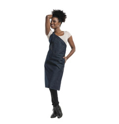 Tablier bavette Chaud Devant Skew Blue Denim