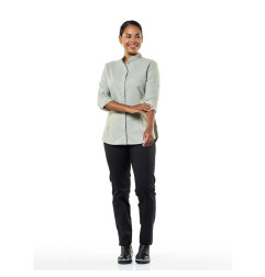 Veste de cuisine femme verte Chaud Devant Nordic taille S