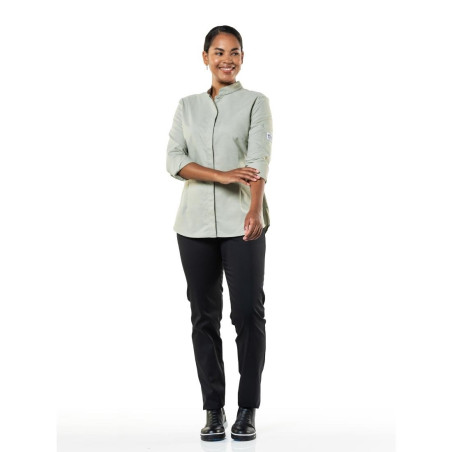 Veste de cuisine femme verte Chaud Devant Nordic taille S