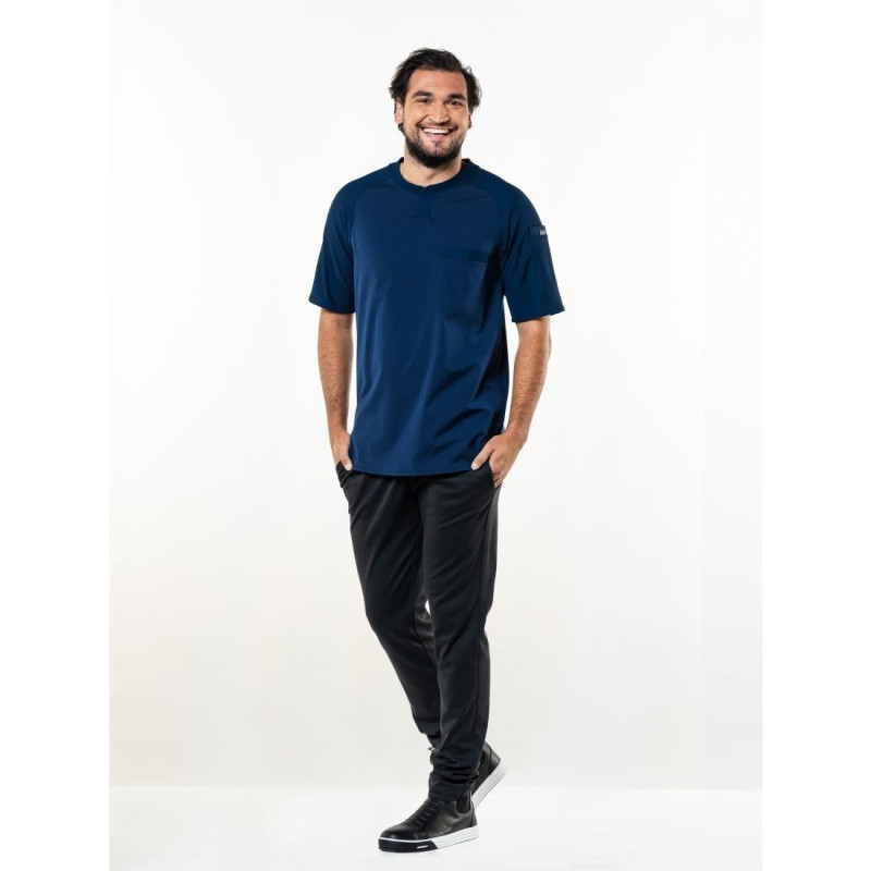 T-shirt mixte manches courtes Chaud Devant Valente UFX marine taille L
