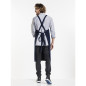 Tablier bavette croisé mixte Chaud Devant Nordic bleu 75x100 cm 