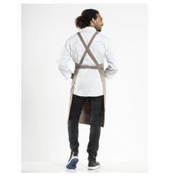Tablier bavette croisé mixte Chaud Devant Nordic argile 75x100 cm 