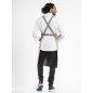 Tablier bavette croisé mixte Chaud Devant Nordic argile 75x100 cm 