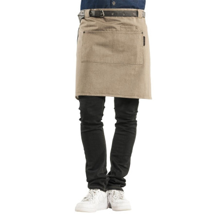 Tablier mixte Chaud Devant Forene Denim marron 70x50 cm