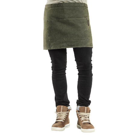 Tablier mixte Chaud Devant Base Denim vert 80x40 cm 