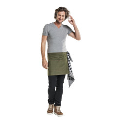 Tablier mixte Chaud Devant Base Denim vert 80x40 cm 