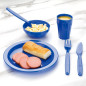 Assiettes en polypropylène Olympia Kristallon bleues 230mm (lot de 12)
