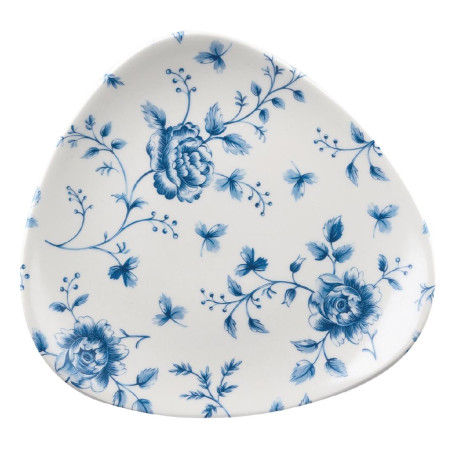 Assiettes triangulaires Churchill Vintage Prints Blue Rose Chintz Pattern192mm (Lot de 12)