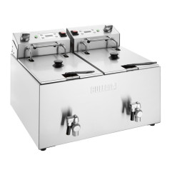 Friteuse électrique double avec minuterie Buffalo 2x8L