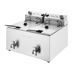 Friteuse électrique double avec minuterie Buffalo 2x8L