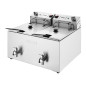 Friteuse électrique double avec minuterie Buffalo 2x8L