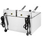 Friteuse électrique double avec minuterie Buffalo 2x8L