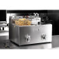 Friteuse électrique double avec minuterie Buffalo 2x8L