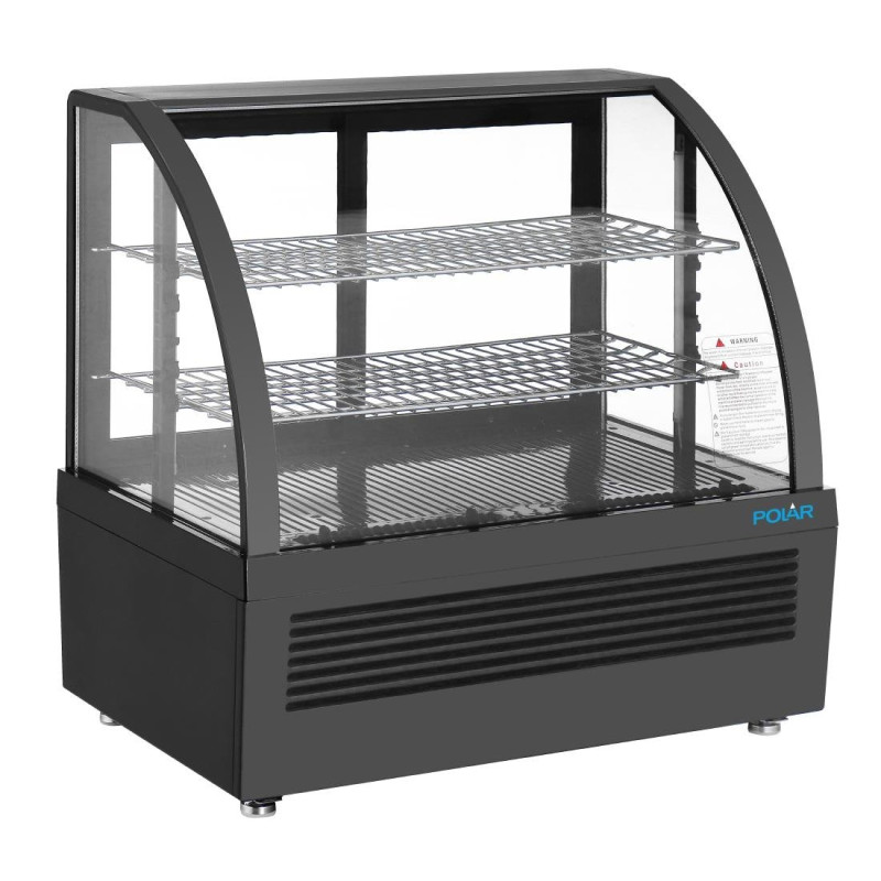 Vitrine réfrigérée de comptoir Polar série C noire 100L