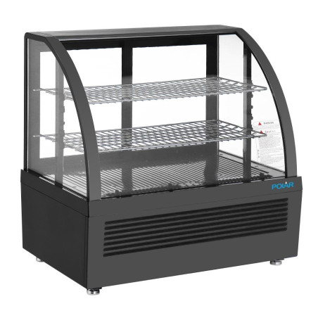 Vitrine réfrigérée de comptoir Polar série C noire 100L